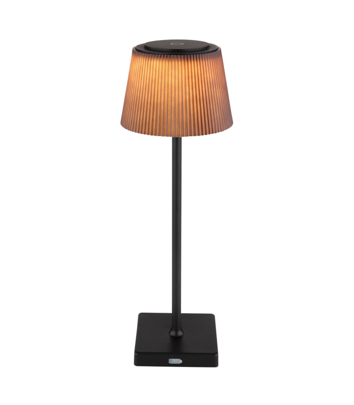 Gregoir Bedside Table Lamp Matt Black Brown IP44 LED Dimmable 3000-4000K Touch Dimmer-3