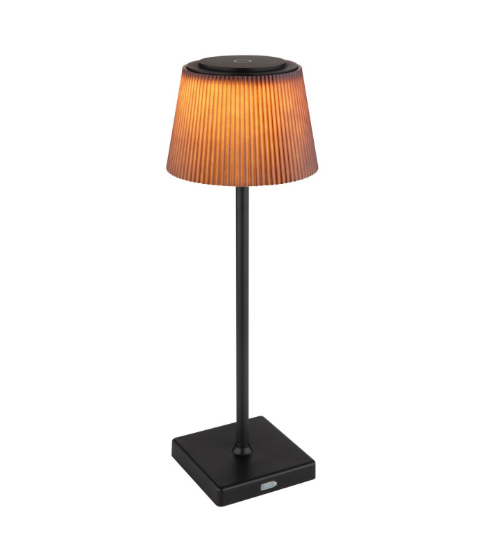 Gregoir Bedside Table Lamp Matt Black Brown IP44 LED Dimmable 3000-4000K Touch Dimmer-4
