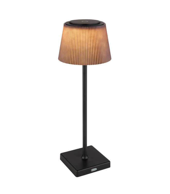 Gregoir Bedside Table Lamp Matt Black Brown IP44 LED Dimmable 3000-4000K Touch Dimmer-5