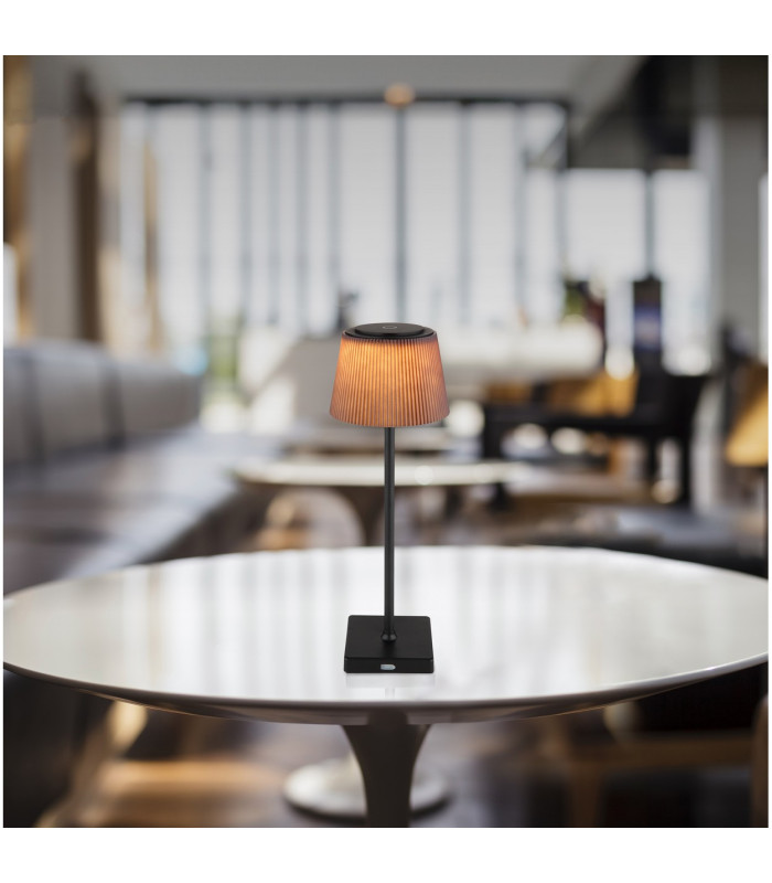 Gregoir Bedside Table Lamp Matt Black Brown IP44 LED Dimmable 3000-4000K Touch Dimmer-10