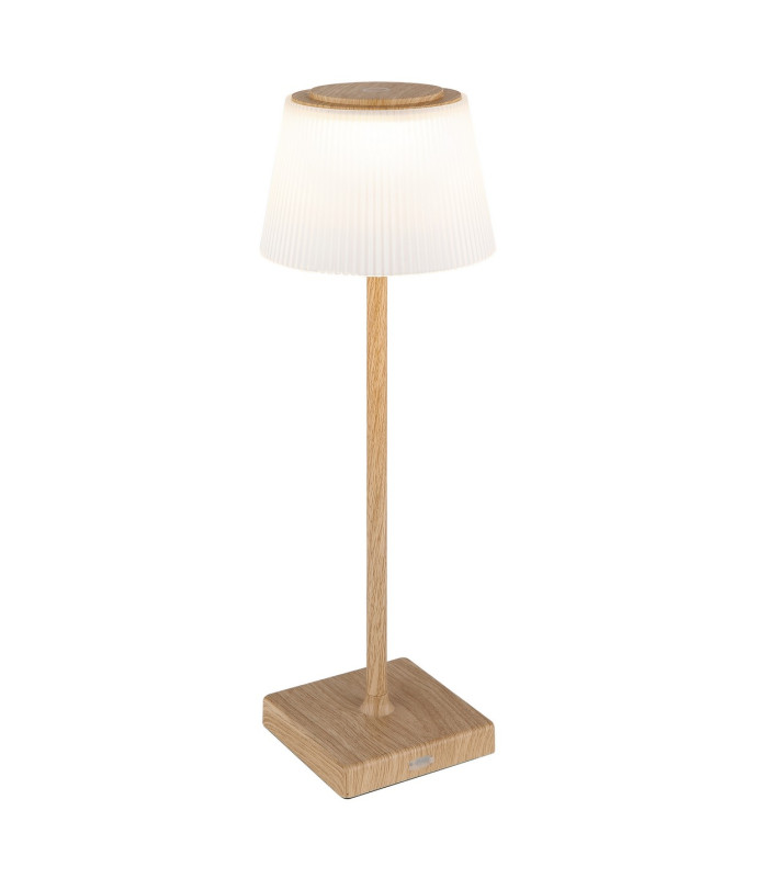 Gregoir Bedside Table Lamp Wood Look Dark IP44 LED Dimmable 3000-4000K Touch Dimmer-1