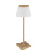 Gregoir Bedside Table Lamp Wood Look Dark IP44 LED Dimmable 3000-4000K Touch Dimmer-2