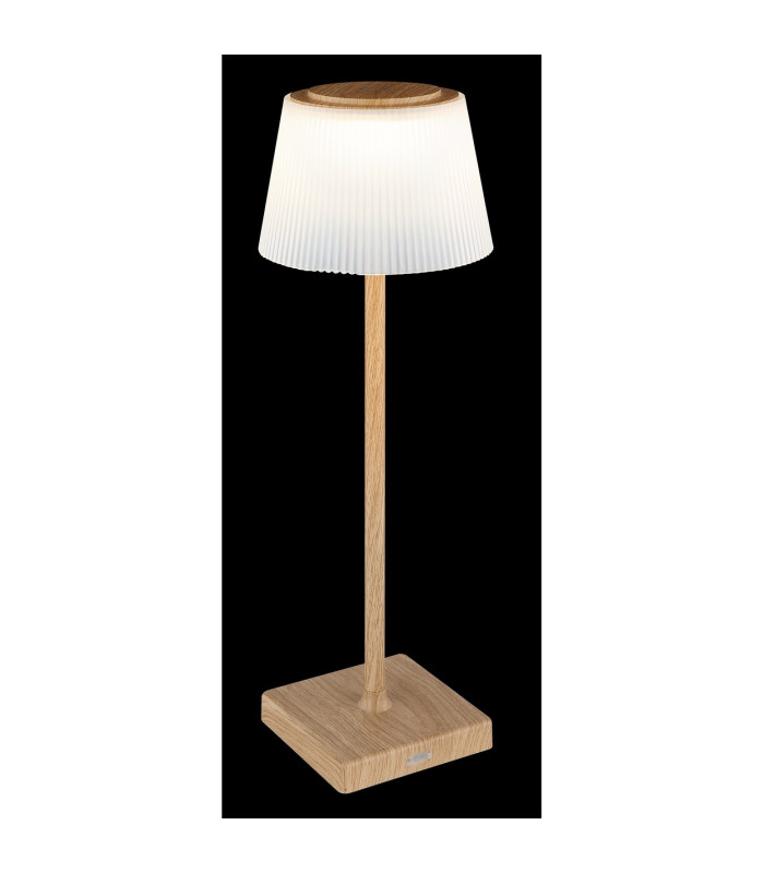 Gregoir Bedside Table Lamp Wood Look Dark IP44 LED Dimmable 3000-4000K Touch Dimmer-5