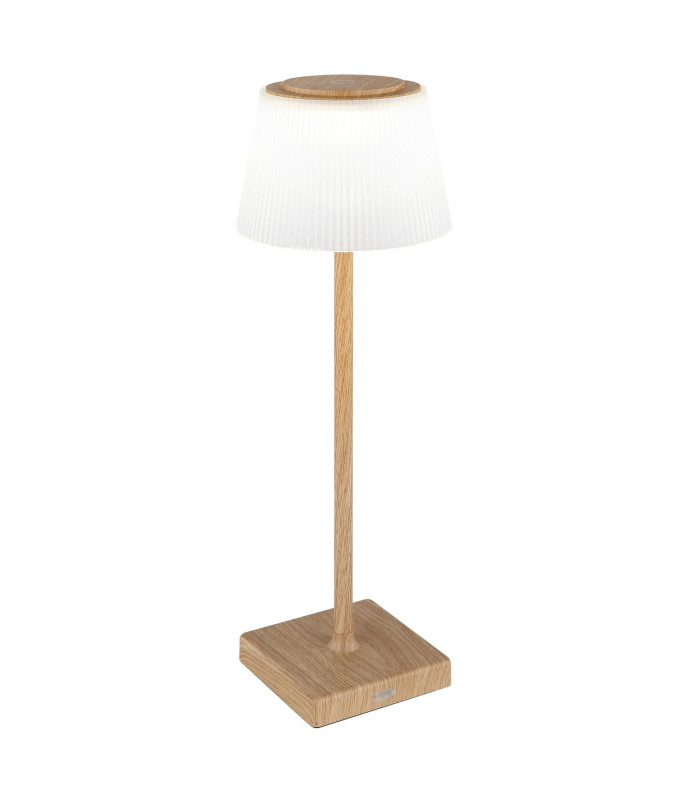 Gregoir Bedside Table Lamp Wood Look Dark IP44 LED Dimmable 3000-4000K Touch Dimmer-7