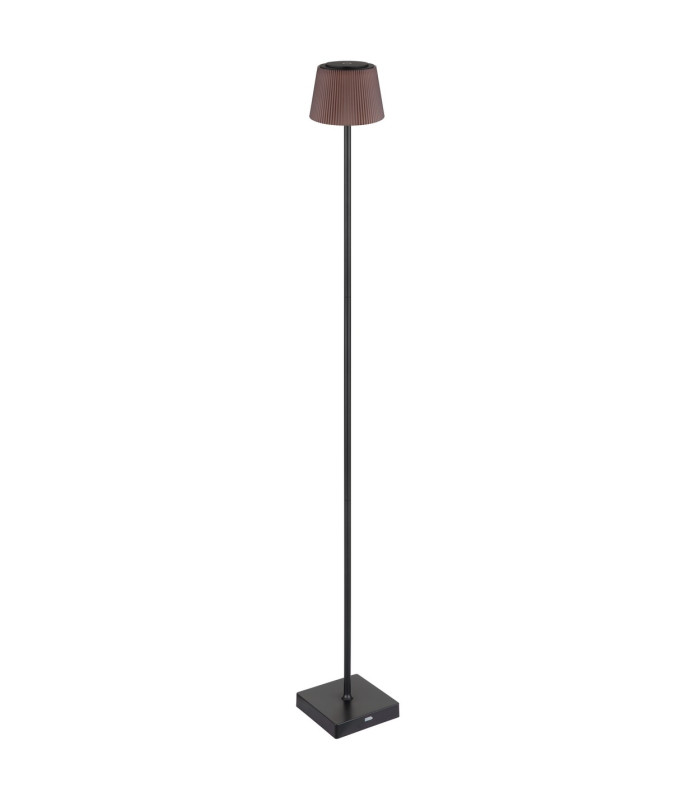 Gregoir LED Integrated Floor Lamp Matt Black Brown IP44 LED Dimmable 3000-4000K Touch Dimmer-2