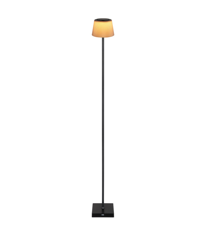 Gregoir LED Integrated Floor Lamp Matt Black Brown IP44 LED Dimmable 3000-4000K Touch Dimmer-3