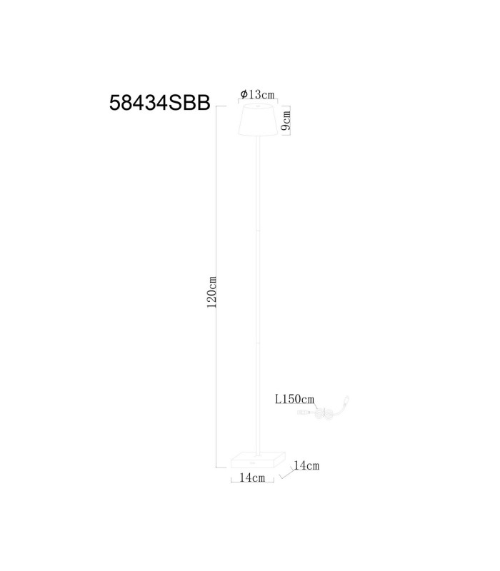Gregoir LED Integrated Floor Lamp Matt Black Brown IP44 LED Dimmable 3000-4000K Touch Dimmer-11