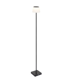 Gregoir LED Integrated Floor Lamp Matt Black White IP44 LED Dimmable 3000-4000K Touch Dimmer-1