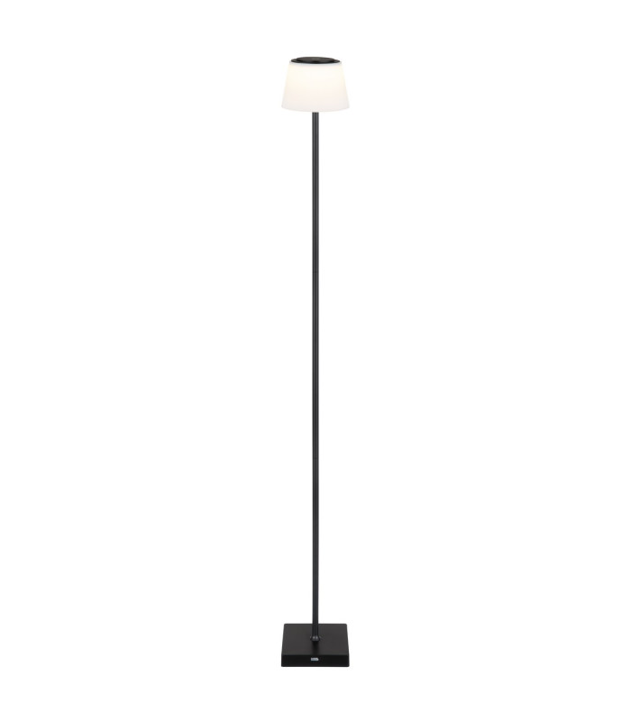 Gregoir LED Integrated Floor Lamp Matt Black White IP44 LED Dimmable 3000-4000K Touch Dimmer-3