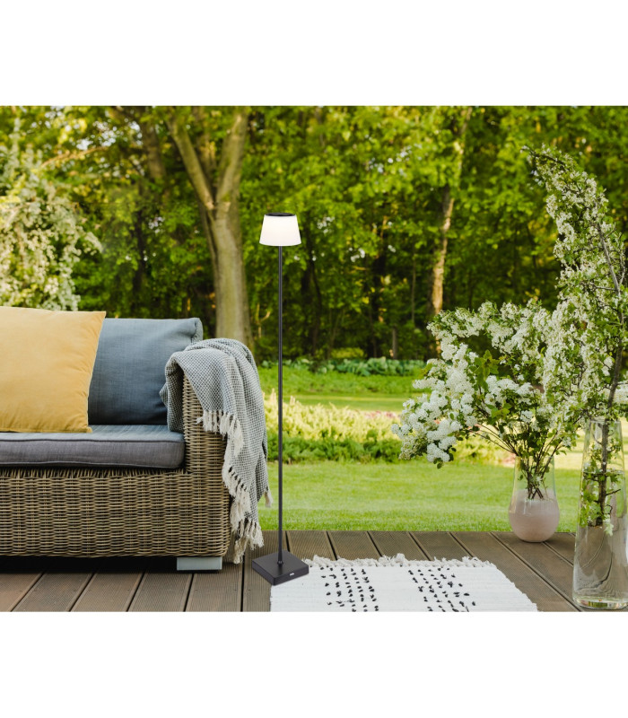 Gregoir LED Integrated Floor Lamp Matt Black White IP44 LED Dimmable 3000-4000K Touch Dimmer-10