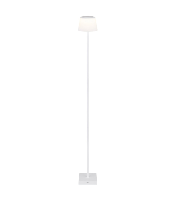 Gregoir LED Integrated Floor Lamp White Matt IP44 LED Dimmable 3000-5000K Touch Dimmer-3