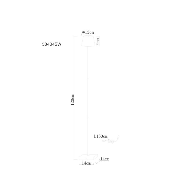 Gregoir LED Integrated Floor Lamp White Matt IP44 LED Dimmable 3000-5000K Touch Dimmer-11