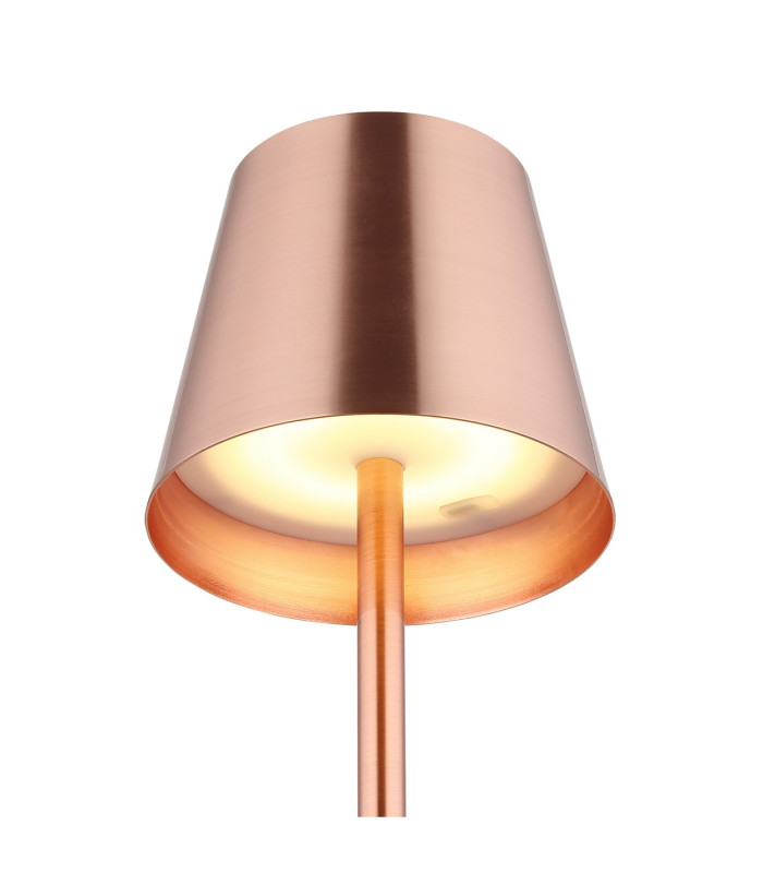 Vannie Bedside Table Lamp Copper Colored Brushed IP44 LED 3000K Touch Dimmer-4