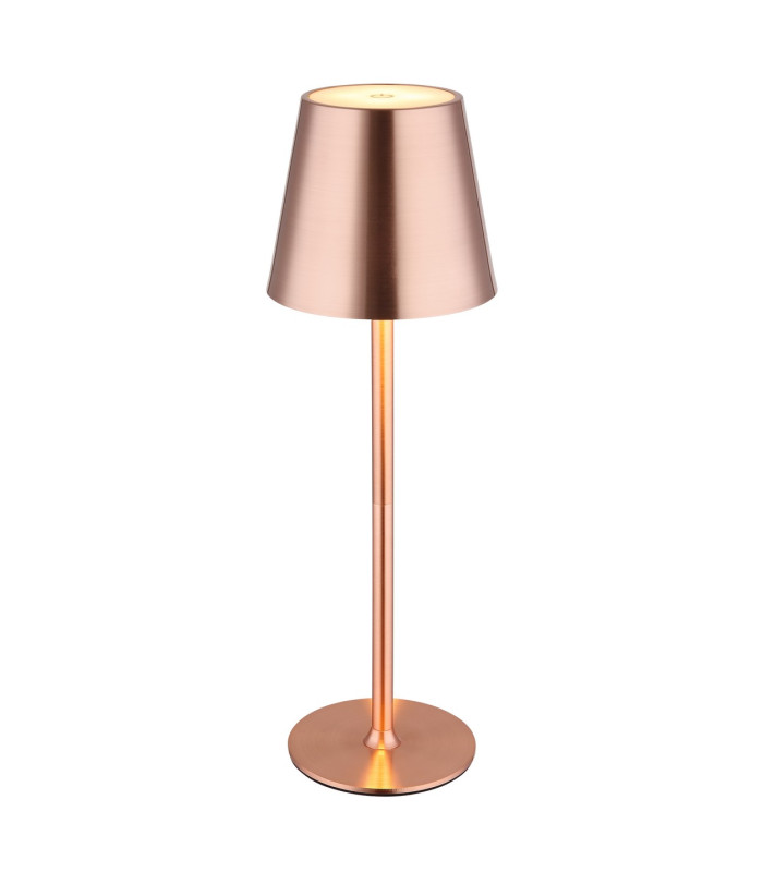 Vannie Bedside Table Lamp Copper Colored Brushed IP44 LED 3000K Touch Dimmer-5