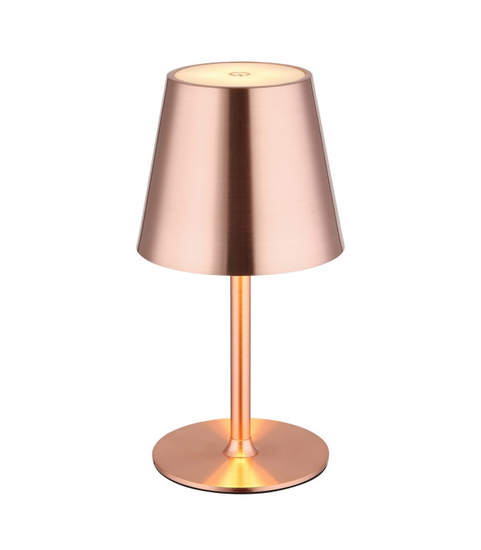 Vannie Bedside Table Lamp Copper Colored Brushed IP44 LED 3000K Touch Dimmer-6