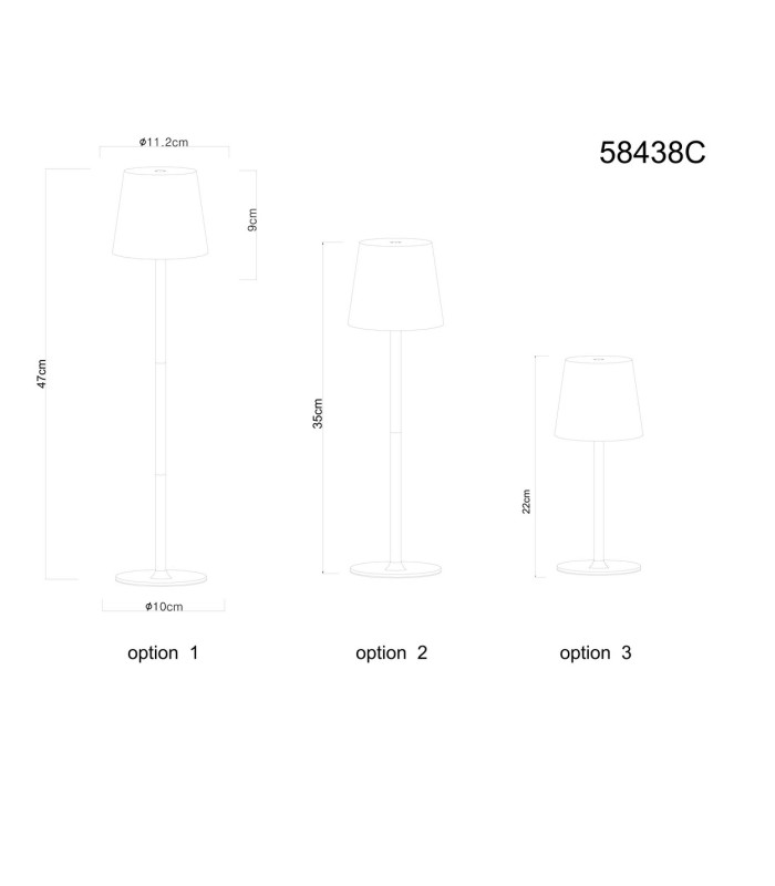 Vannie Bedside Table Lamp Copper Colored Brushed IP44 LED 3000K Touch Dimmer-11