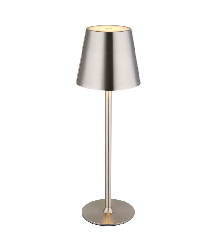 Vannie Bedside Table Lamp Nickel Matt IP44 LED 3000K Touch Dimmer-5
