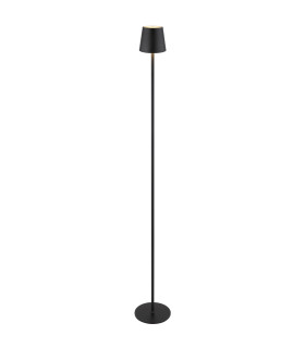 Vannie LED Integrated Floor Lamp Matt Black IP44 LED Dimmable 3000K Touch Dimmer-1
