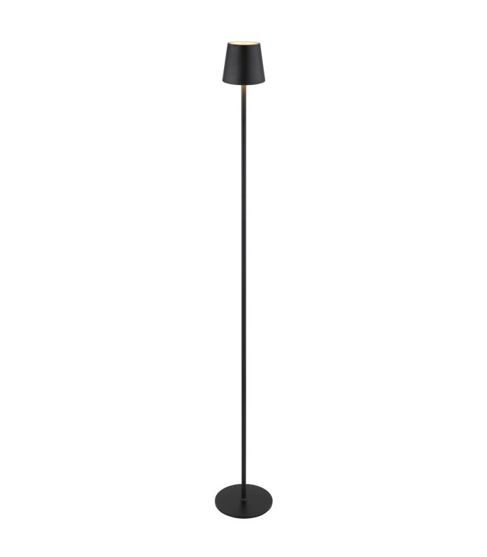 Vannie LED Integrated Floor Lamp Matt Black IP44 LED Dimmable 3000K Touch Dimmer-1
