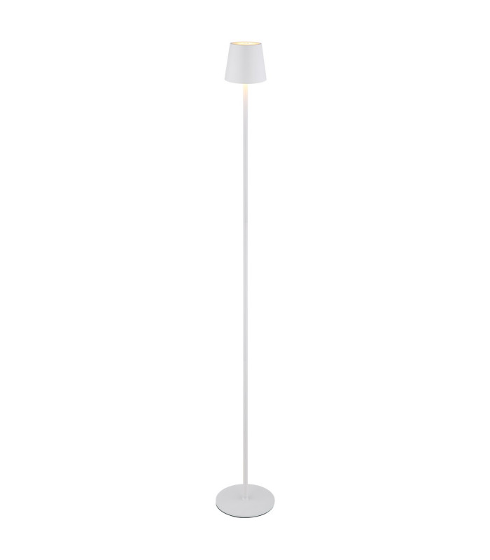 Vannie LED Integrated Floor Lamp White Matt IP44 LED Dimmable 3000K Touch Dimmer-1