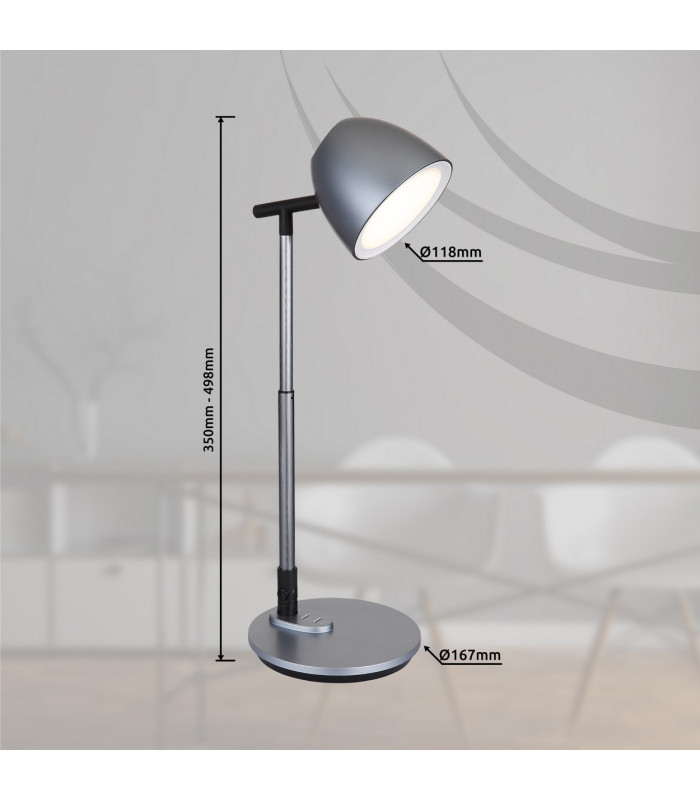 Casala Desk Task Lamp Grey Dark LED Dimmable 3000-4000K Touch Dimmer-13