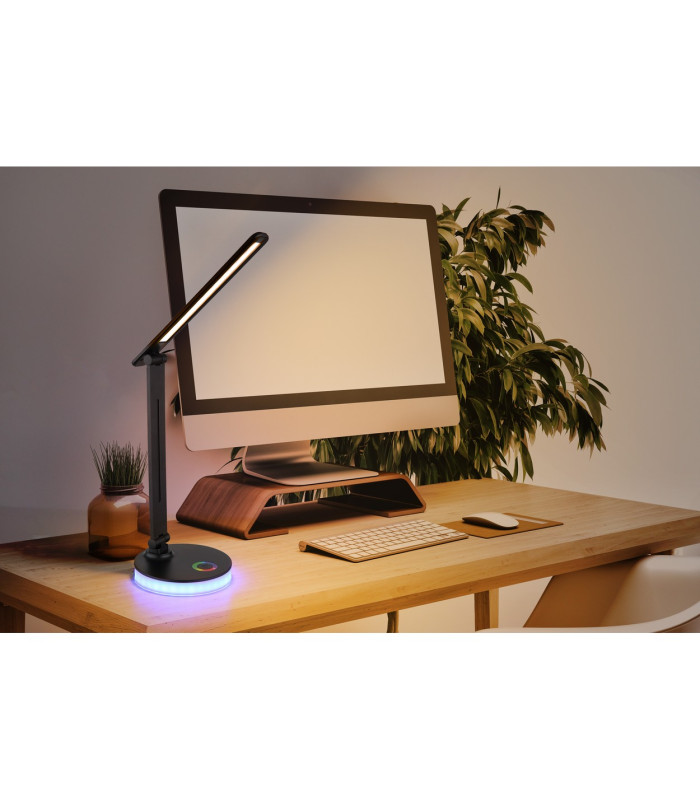 Geraldo Desk Task Lamp Matt Black LED 2700-4000K Touch Dimmer-15