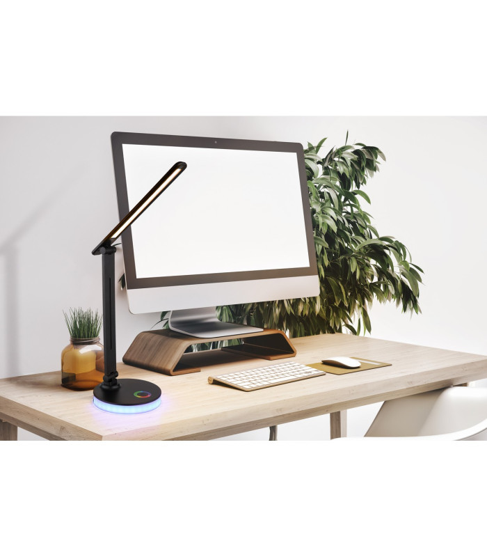 Geraldo Desk Task Lamp Matt Black LED 2700-4000K Touch Dimmer-16