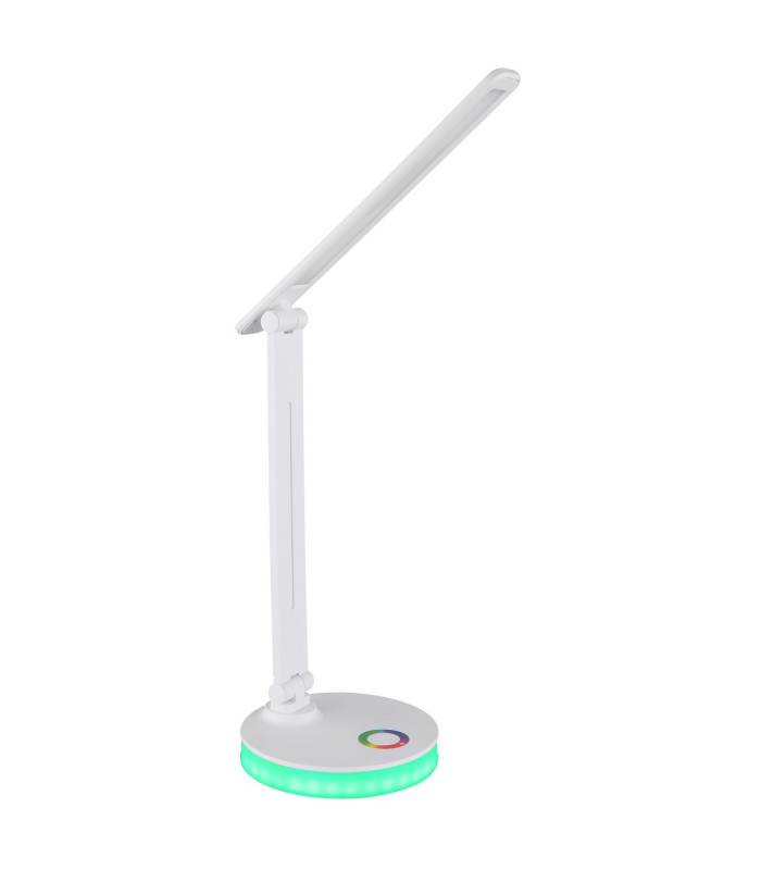 Geraldo Desk Task Lamp White Matt LED 2700-4000K Touch Dimmer-7