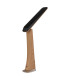 Averie Desk Task Lamp Wood Look Dark LED Dimmable 4000-3000K Touch Dimmer Clock-3