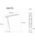 Averie Desk Task Lamp Wood Look Dark LED Dimmable 4000-3000K Touch Dimmer Clock-8