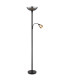 Blade Mother & Child Lamp Matt Black Smoke Glass Shade 1x E27-5