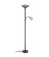Blade Mother & Child Lamp Matt Black Smoke Glass Shade 1x E27-6