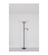 Blade Mother & Child Lamp Matt Black Smoke Glass Shade 1x E27-9
