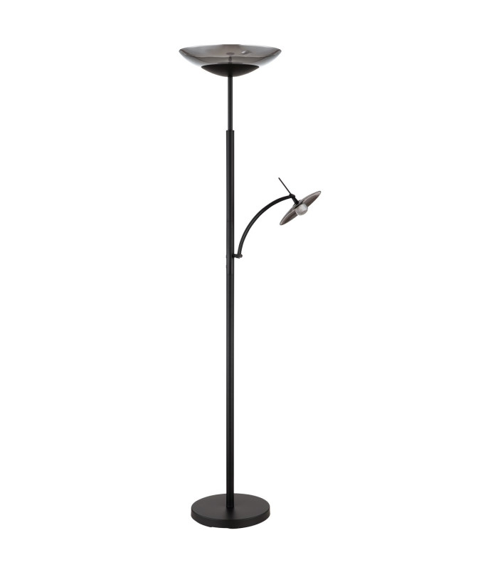 Sophia Mother & Child Lamp Matt Black Smoke Glass Shade LED 3000K Touch Dimmer-2