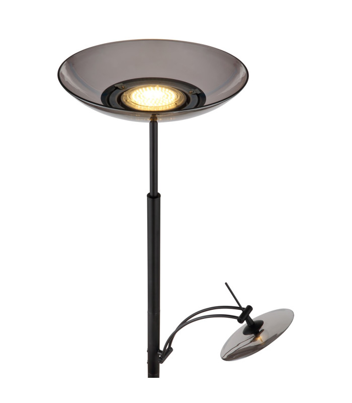 Sophia Mother & Child Lamp Matt Black Smoke Glass Shade LED 3000K Touch Dimmer-4