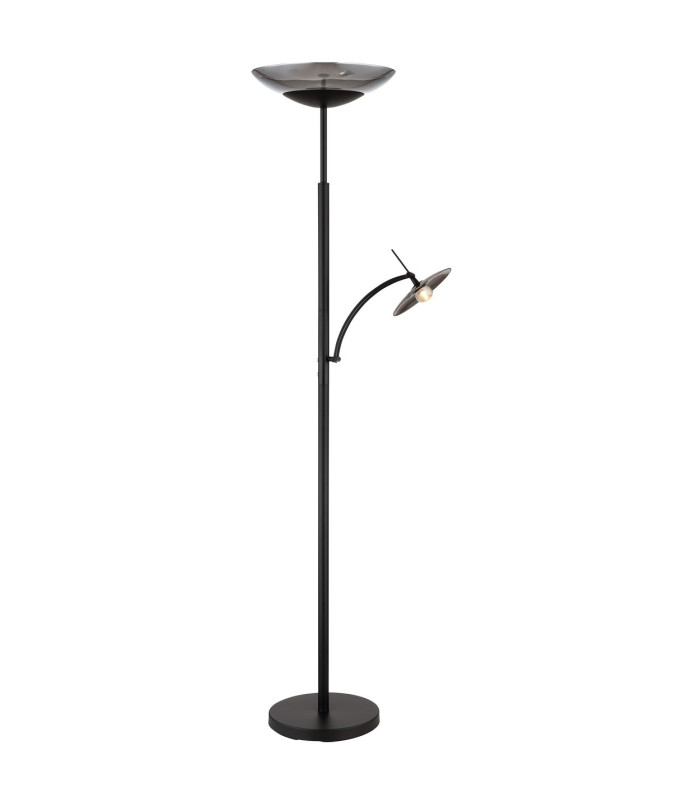 Sophia Mother & Child Lamp Matt Black Smoke Glass Shade LED 3000K Touch Dimmer-6