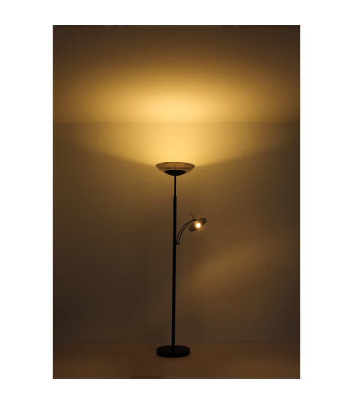Sophia Mother & Child Lamp Matt Black Smoke Glass Shade LED 3000K Touch Dimmer-7