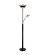 Merlinda Mother & Child Lamp Matt Black Smoke Glass Shade LED 3000K-1