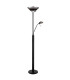 Merlinda Mother & Child Lamp Matt Black Smoke Glass Shade LED 3000K-2