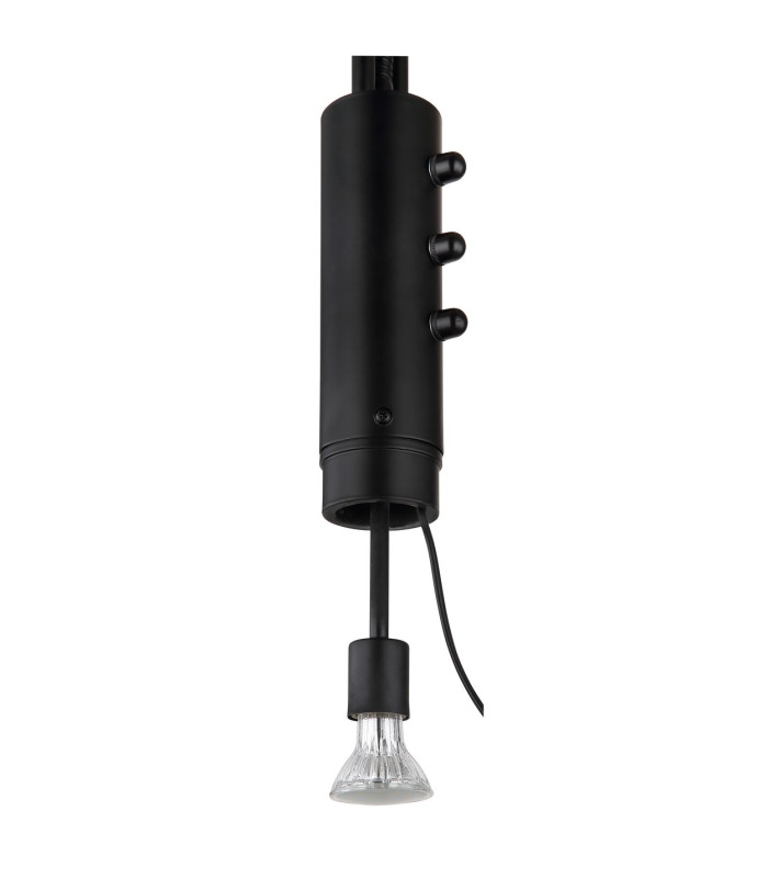 Merlinda Mother & Child Lamp Matt Black Smoke Glass Shade LED 3000K-4
