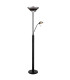 Merlinda Mother & Child Lamp Matt Black Smoke Glass Shade LED 3000K-6