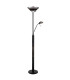 Merlinda Mother & Child Lamp Matt Black Smoke Glass Shade LED 3000K-7