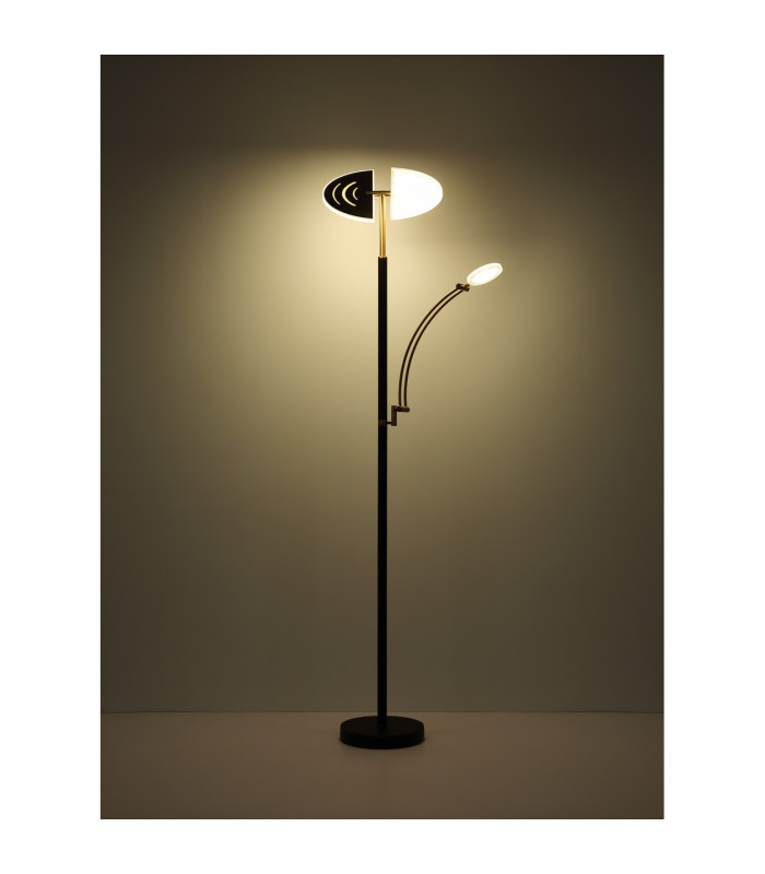 Tirana Mother & Child Lamp Matt Black LED Dimmable 2700-6000K Touch Dimmer-12