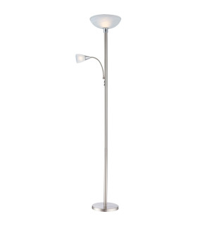 Blade Mother & Child Lamp Chrome Satined Alabaster Optic Glass Shade 1x E27 3000K-1