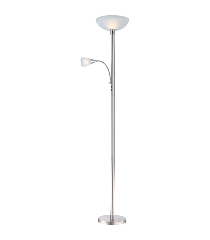 Blade Mother & Child Lamp Chrome Satined Alabaster Optic Glass Shade 1x E27 3000K-1