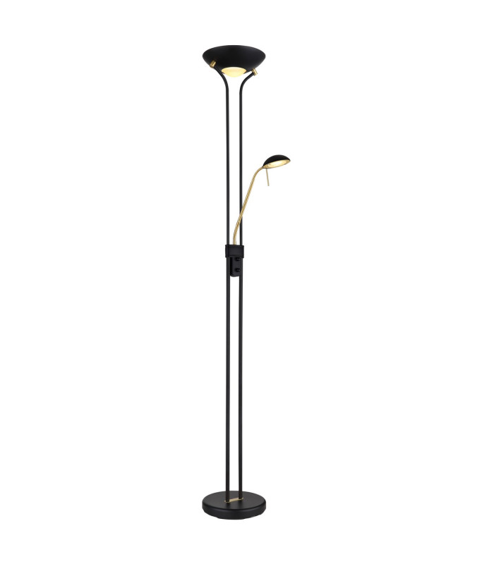 Leonas Mother & Child Lamp Matt Black Opal Glass Shade LED Dimmable 3000K-1