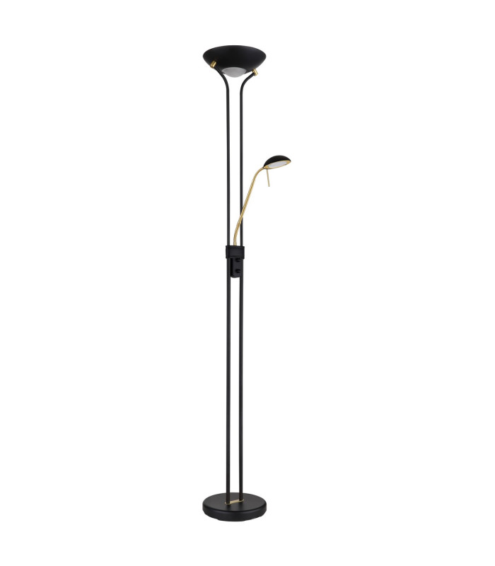 Leonas Mother & Child Lamp Matt Black Opal Glass Shade LED Dimmable 3000K-2