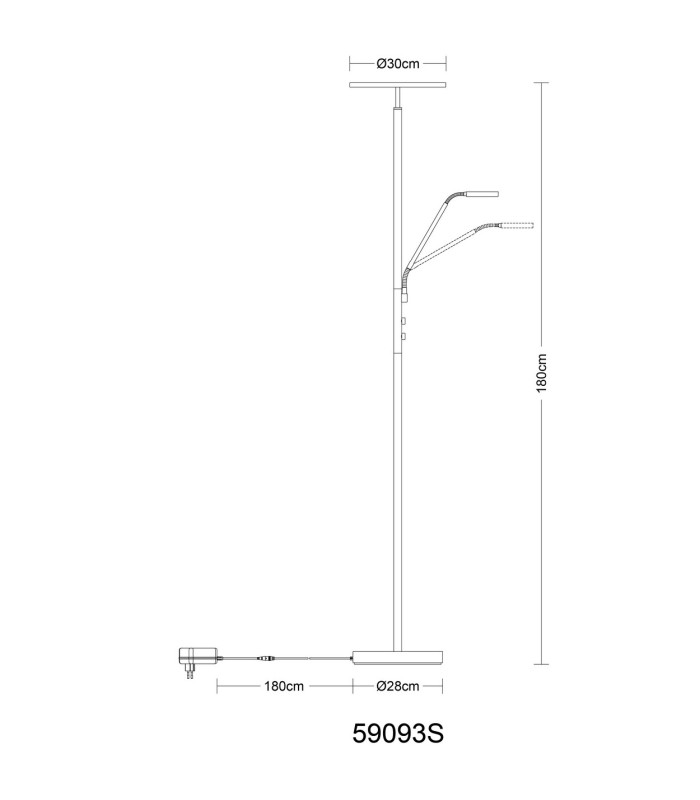 Stanford Mother & Child Lamp Matt Black LED Dimmable 3000K-13