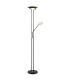 Tamika Mother & Child Lamp Matt Black Satined Glass Shade LED Dimmable 3000K-1