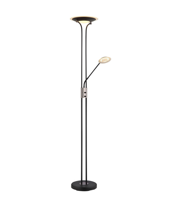 Tamika Mother & Child Lamp Matt Black Satined Glass Shade LED Dimmable 3000K-1